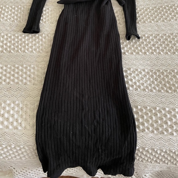 Topshop Black Midi Dress - Picture 2 of 4